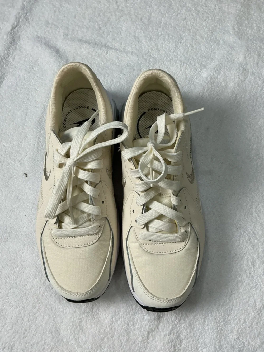 Nike Women's Air Max Sneakers in Cream and Light Gray